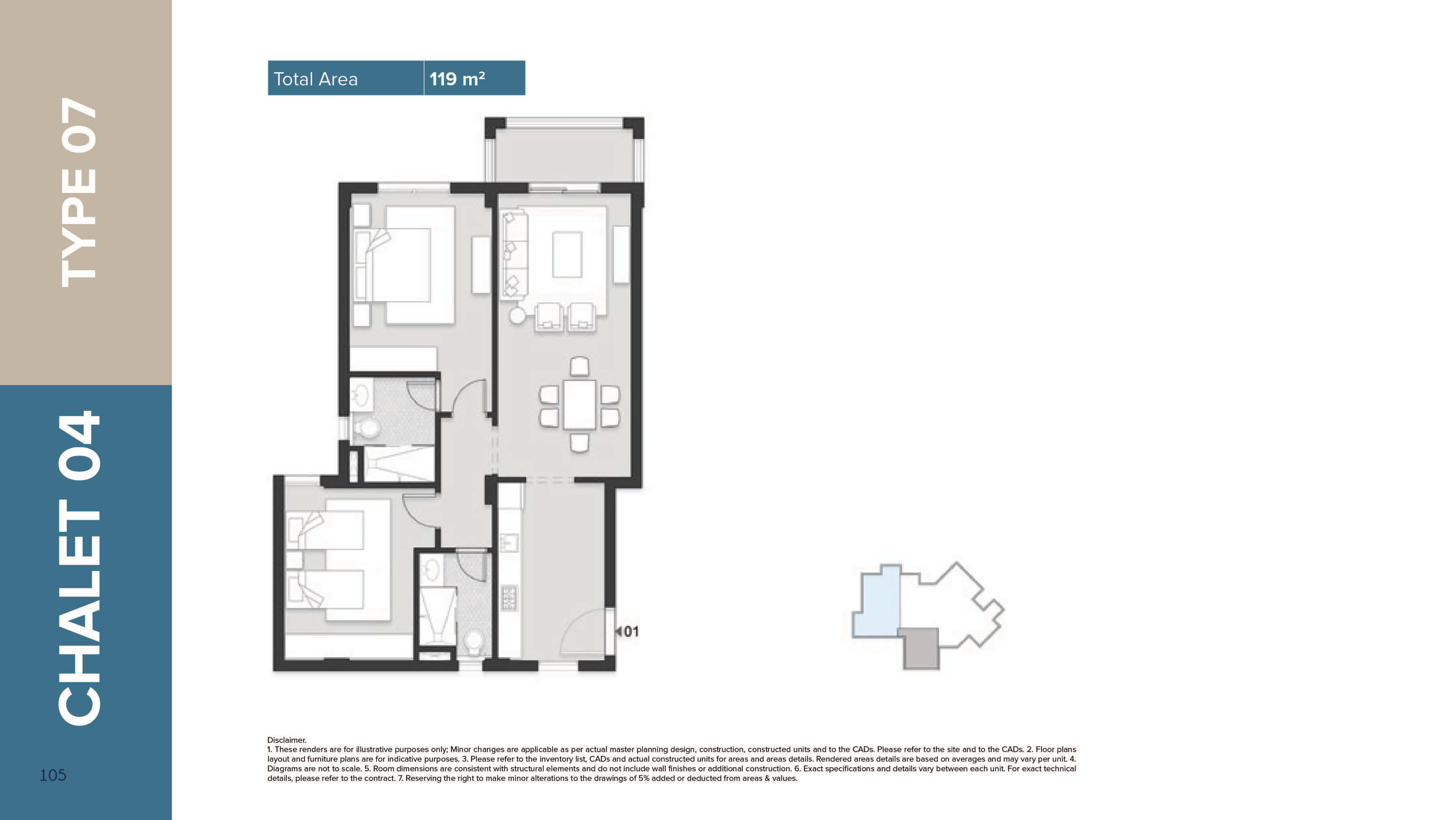 Mazarine Ria Chaletsfloor plan