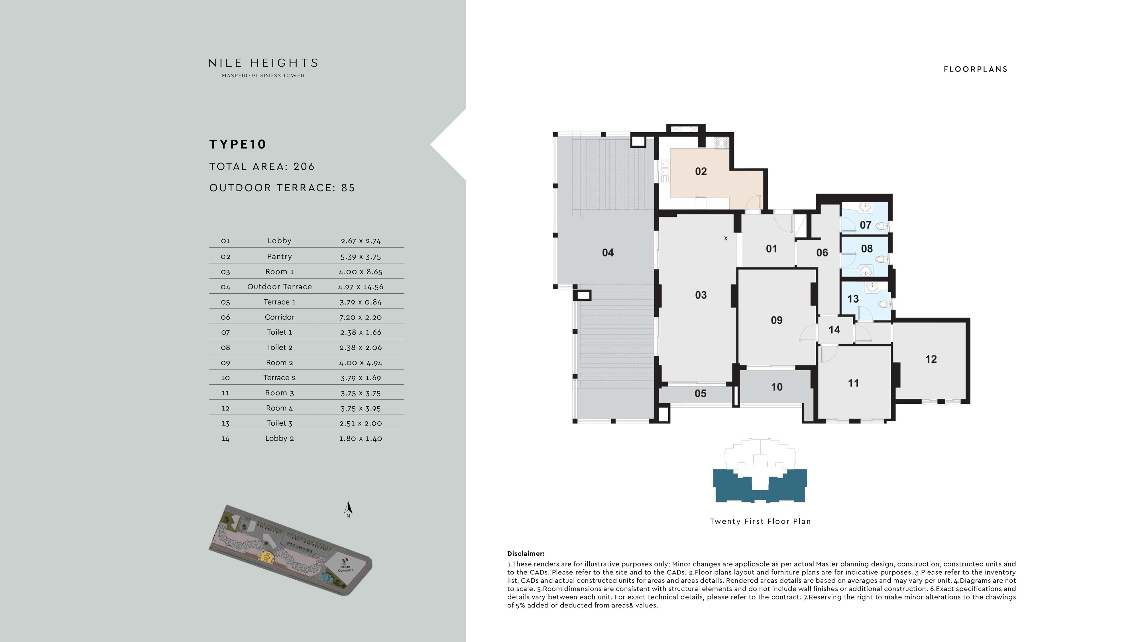 Maspero Business Towersfloor plan