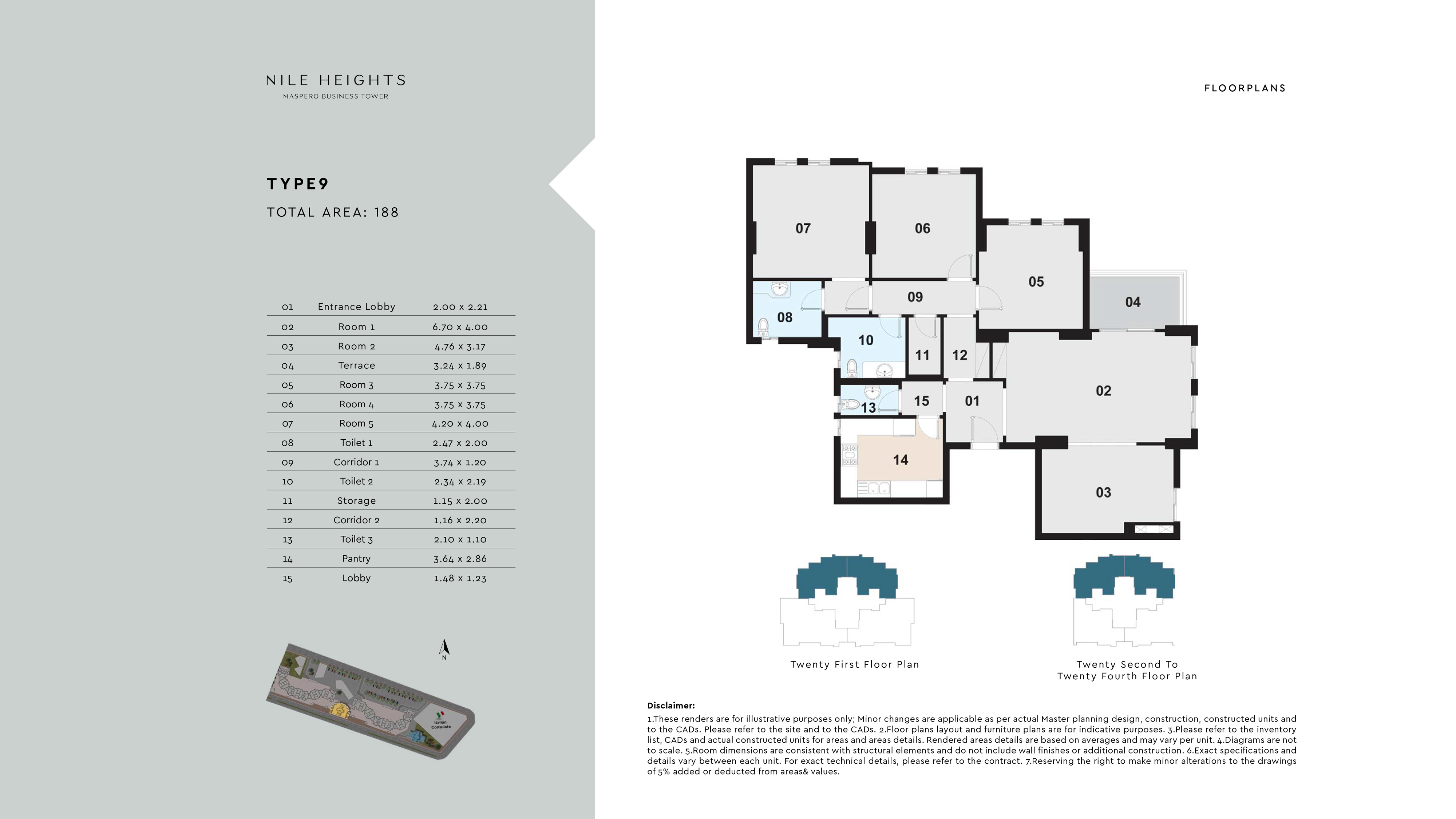 Maspero Business Towersfloor plan